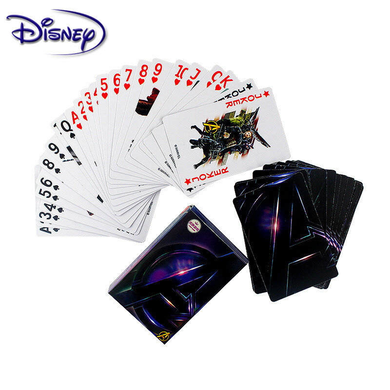 Rozen-Juego de cartas de los vengadores, juego de cartas de papel de escritorio informal, juego de cartas de Disney para niños y adultos, Frozen