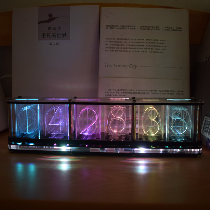 DIY-LED音楽スペクトル機能を備えた電子デスクトップ時計,カラーrgb,ds3231,家庭用装飾キット