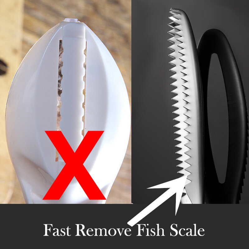 ที่มีประสิทธิภาพปลาขูดสแตนเลส Scaler สำหรับปลาเครื่องมือทำความสะอาดปลาแปรงขูด Scale Peeler ปลา Scale Remover
