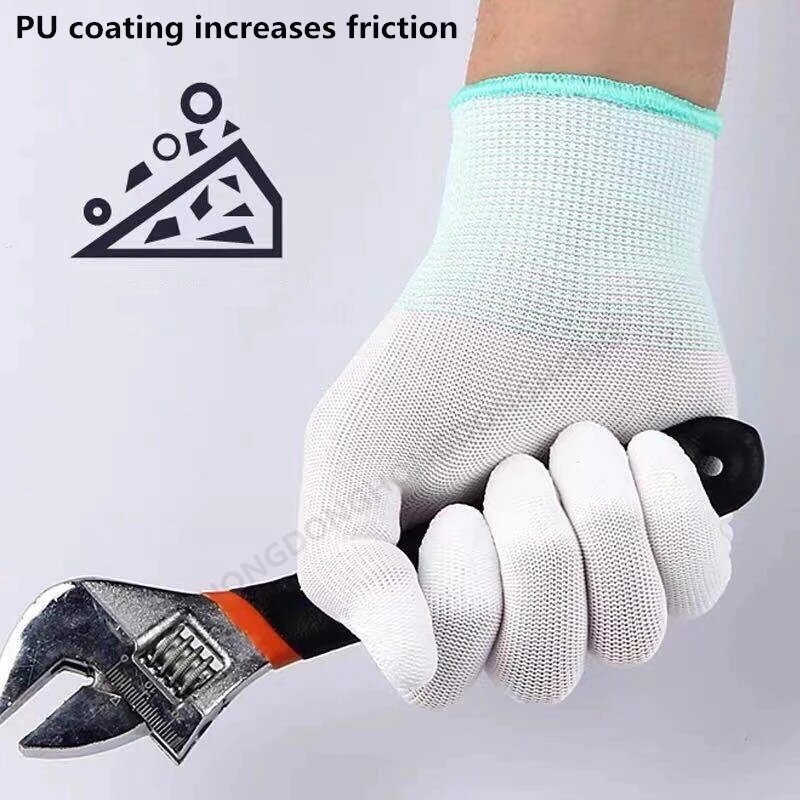 10-40 pairs of nitrile safety coated work gloves, PU gloves and palm coated mechanical work gloves, obtained CE EN388