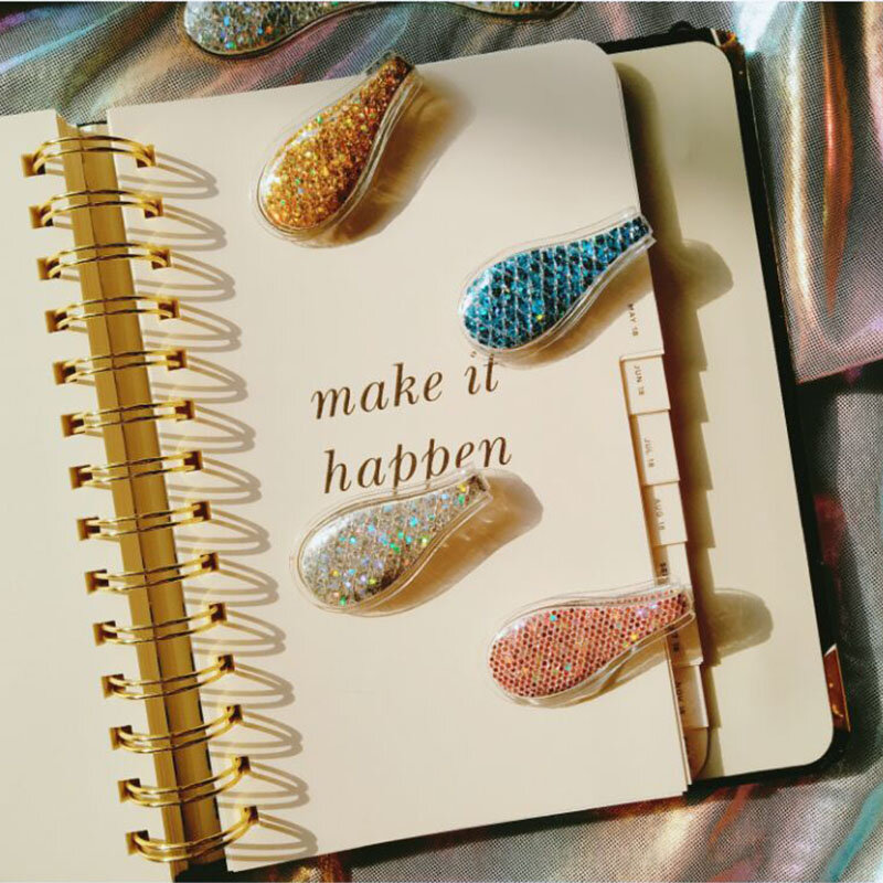 Bling magnete con paillettes segnalibro TN Journal Notebook mark simpatici fermagli accessori per pianificatori