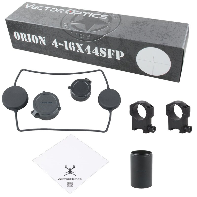 Vector Optics Orion 4-16x44 SFP ライフルスコープ、1/10 MIL ツートロック機能付き、スナイパーターゲットシューティング用スコープ、5.56 7.62 .308winに適合