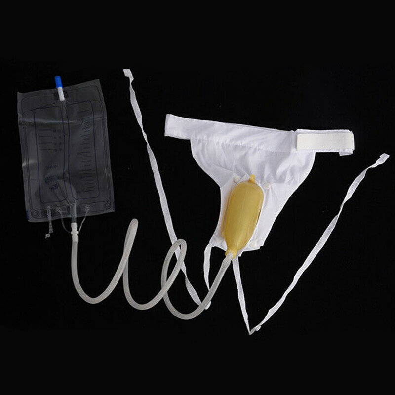 Bolsa portátil de látex para urinario para hombres y mujeres, bolsas de orina para orinar, a prueba de fugas, gran capacidad, ayuda para la incontinencia, 1000ml