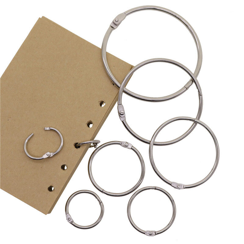 Loose-leaf ring Metal Ring Binder DIY Albums 20-82mm Loose-leaf Book Hoops Opening Office Binding Supplie Photo Album