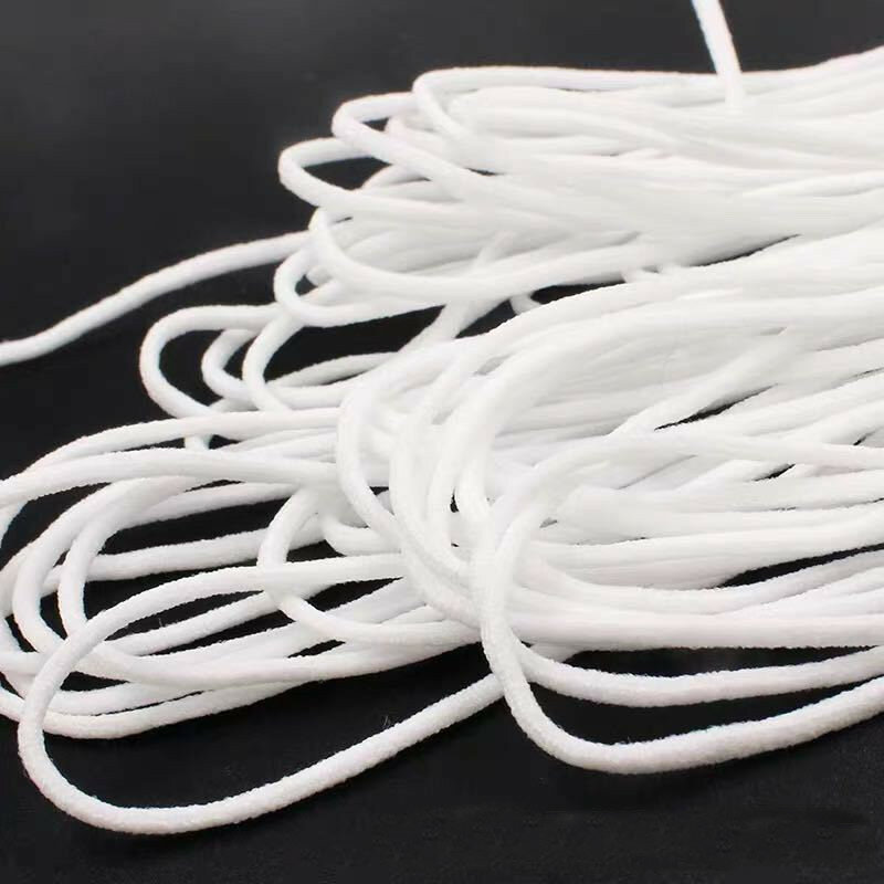 0.2kg/1kg/lot 3mm Round rope DIY Face Masks Elastic Band Mask Rope Rubber Band String Ear Cord Round adjuster Band Accessories