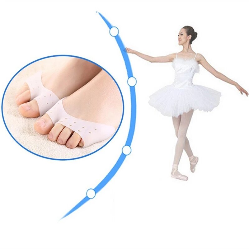 Coussretours de protection en silicone pour ballet et talons hauts, outil de soin des pieds, manche Parker, gel protecteur, hallux valgus, masseur avant-pied, 1 paire