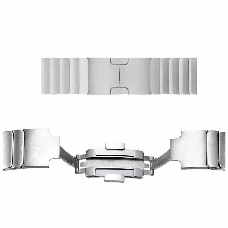 Correa de acero inoxidable para Apple Watch Correa enlace pulsera 38 40mm 42 44mm reloj correa de Metal para iWatch serie 5 4 3 2 1