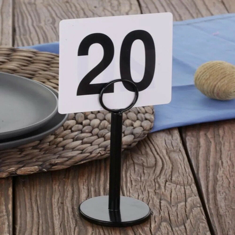 Stół ze stali nierdzewnej znacznik do liczby stojak karteczka z miejscem posiadacze restauracje wesele Memo Sign uwaga zdjęcie zdjęcie klipy stojak