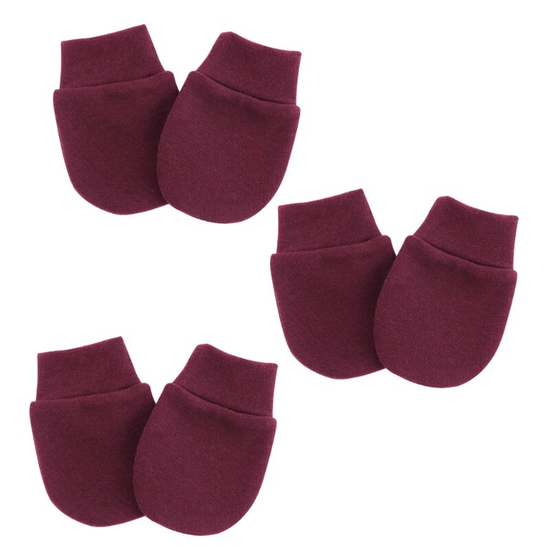 3 para/zestaw rękawiczki dla niemowląt noworodek Anti-grab Glove Face Protect Baby Mitten M76C