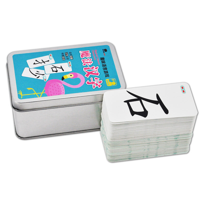 ตัวอักษรจีนชิ้นส่วนการ์ดของเล่นเด็กLiteracy Cards Earlyการศึกษาเด็กปริศนาเกมตัวอักษรจีนของเล่นการ์ด