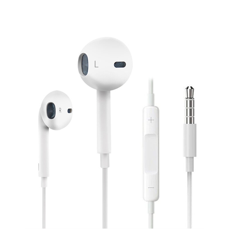 Son stéréo 3.5mm Jack écouteurs intra-auriculaires pour iPhone 6S 6plus 5 S 5 SE 4S iPad fil contrôle écouteurs avec Microphone musique écouteurs