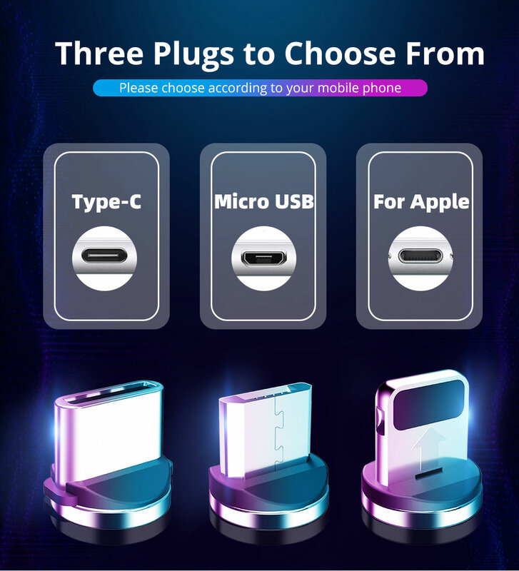 ANMONE-Cable magnético Micro USB tipo C, cargador magnético para xiaomi redmi note7, Android, Umidigi F2