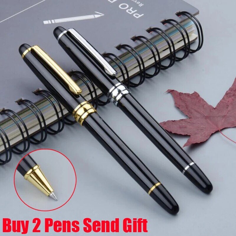Alta qualidade rolo de metal cheio esferográfica caneta escritório de negócios homens marca escrita presente caneta comprar 2 enviar presente