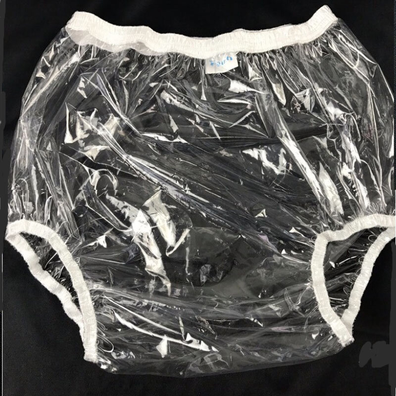 Reusable Waterproof PVC Adult nappy Large size TPU Coat Waterproof Incontinence pants Diaper Plastic super transparent