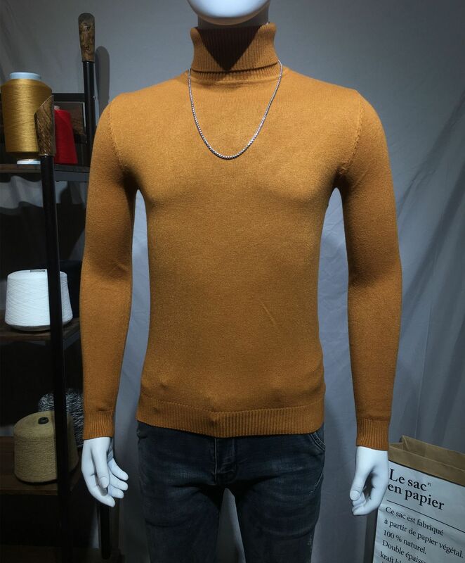 MRMT 2024 남성용 터틀넥 스웨터, 여성용 풀오버 스웨터, 단색 베이스 탑 스웨터, 신상 패션