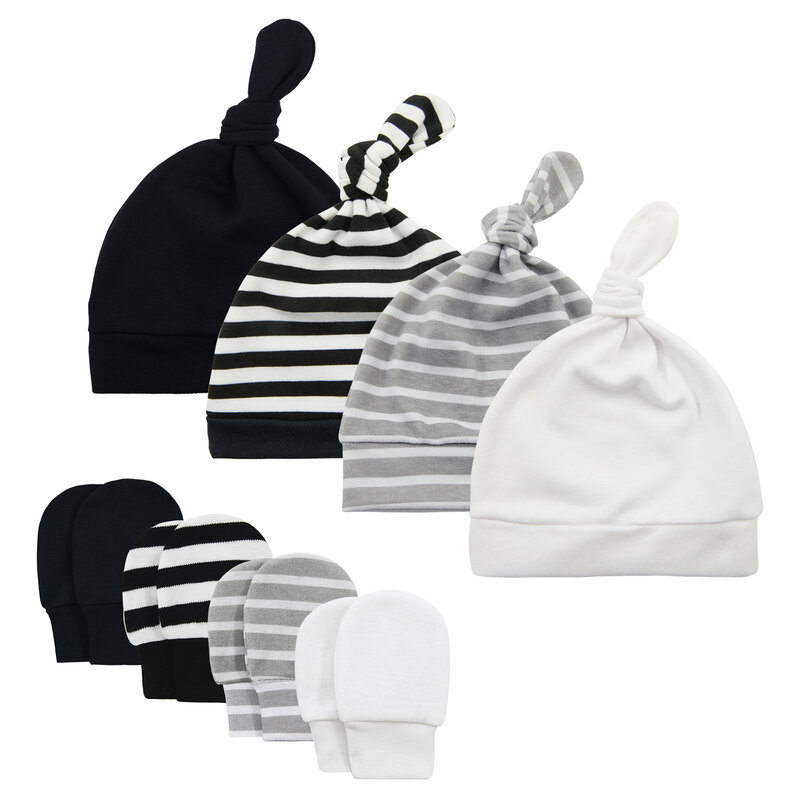 Sombrero de bebé con guantes para niño, gorros de niña a la moda, gorrito de punto cálido para niño y niña