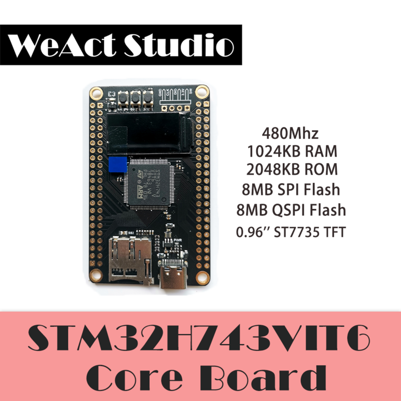 Placa do núcleo da placa demo do Weact, STM32H743, STM32H743VIT6, STM32H7, STM32