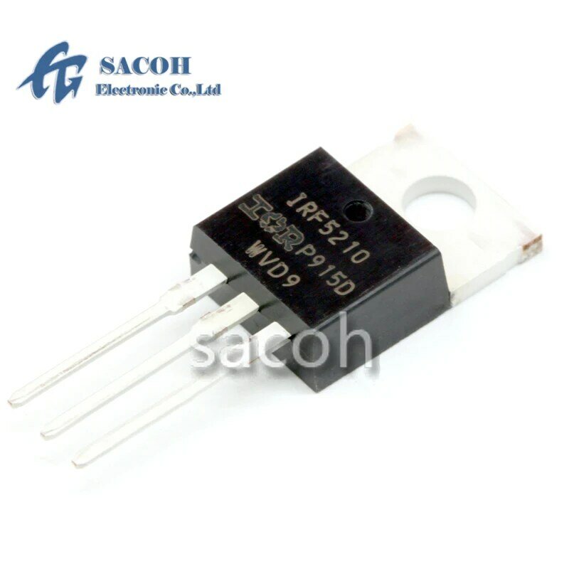 MOSFET do poder de IRF5210, IRF5210PBF, IRF5210S, F5210L, F5210L, A-220, P-Ch -100V -40A, novo e original, 10 PCs/Lot