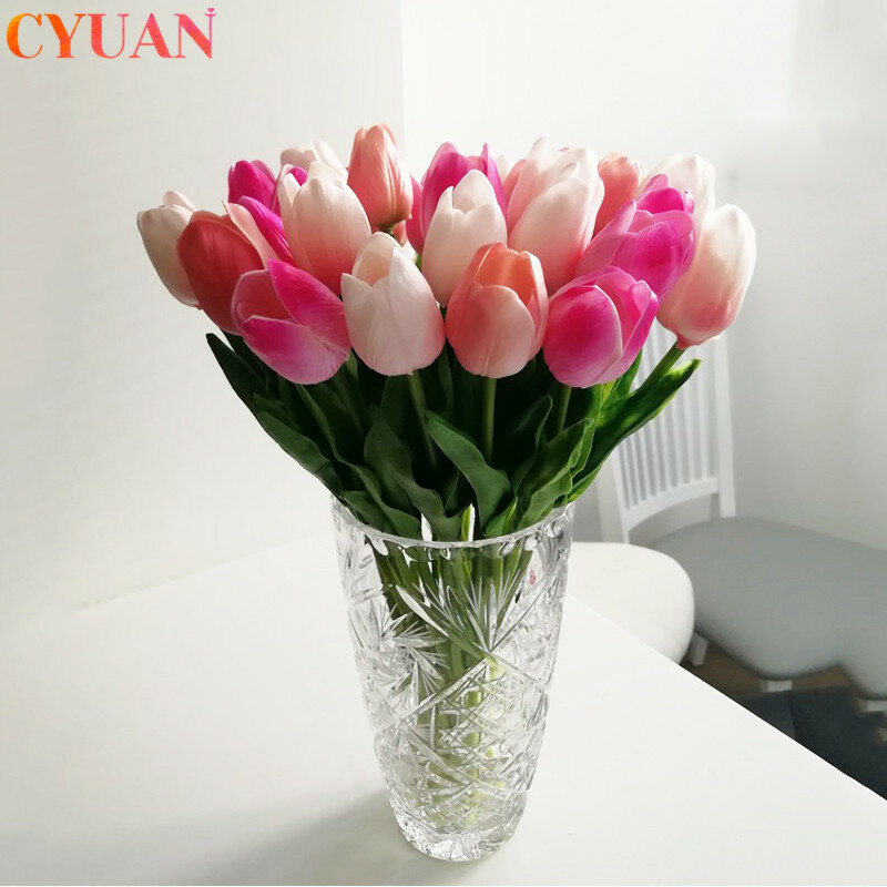10pcs Garden Tulip Artificial Flowers Tulipan Real Touch Flowers