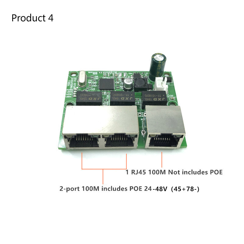 Módulo Buck POE, placa de interruptor 802.3af/AT, puerto de alimentación 30w para cámaras ip nvr, teléfono ip 3/4100M, interruptor de separación PD, 12v