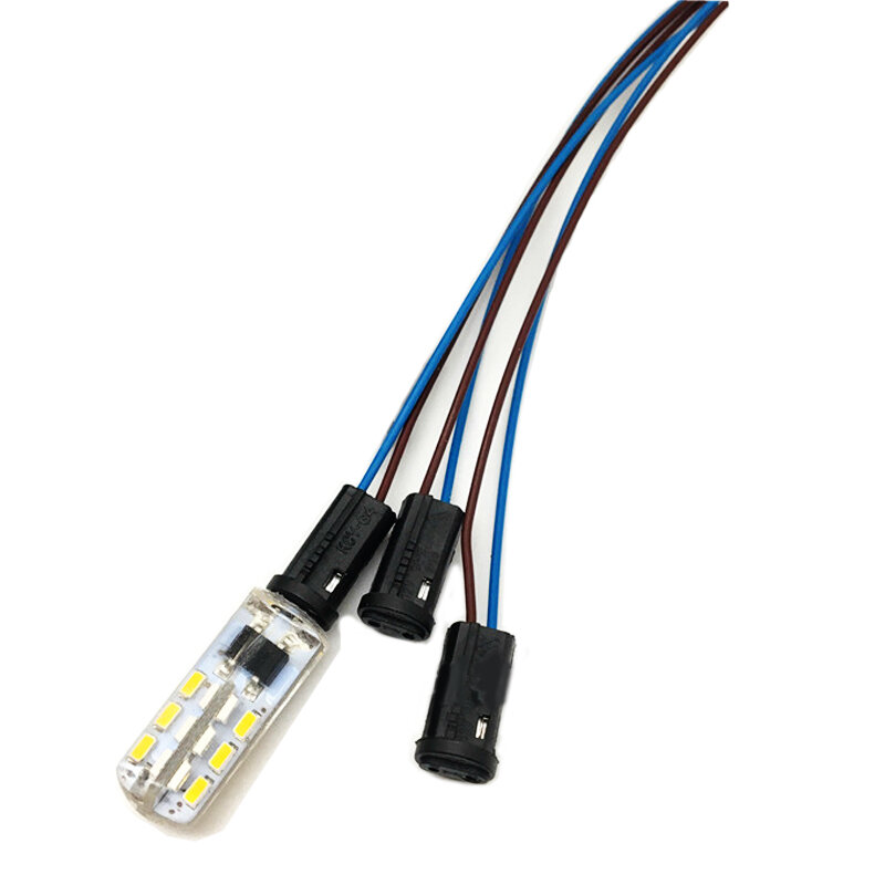 10-50pcs G4 Lamp Socket, 10cm 20cm 30cm 50cm 100cm White Black 12V 220V G4 Lamp Holder For LED Crystal Halogen Light Bulb
