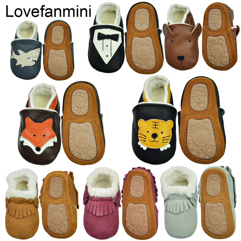 Ботинки детские из натуральной коровьей кожи, мягкая подошва, Мокасины, тапочки для новорожденных, обувь для первых шагов
