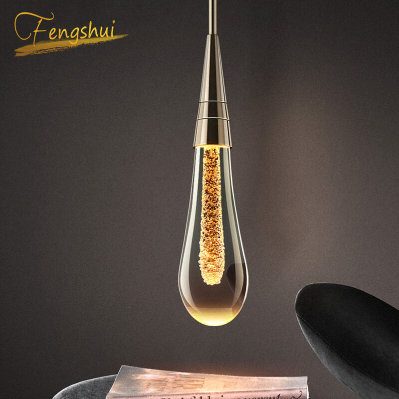 Moderne LED lustre salon Villa vêtements intérieur éclairage décor cristal lustres éclairage cuisine loft lampe suspendue