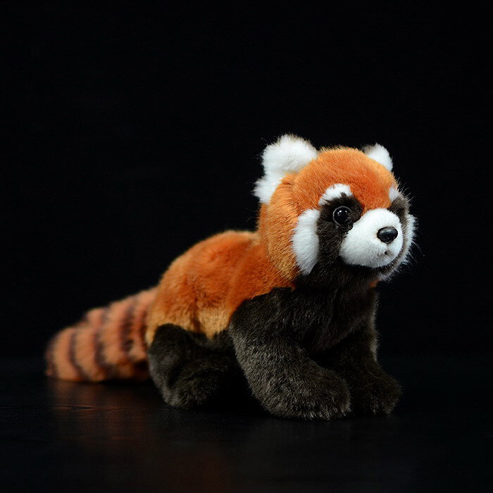 Baru 1 Buah 23Cm Mainan Realistis Boneka Panda Kecil Mewah Mainan Lunak Seperti Hidup Kucing Beruang Panda Merah untuk Hadiah Anak-anak