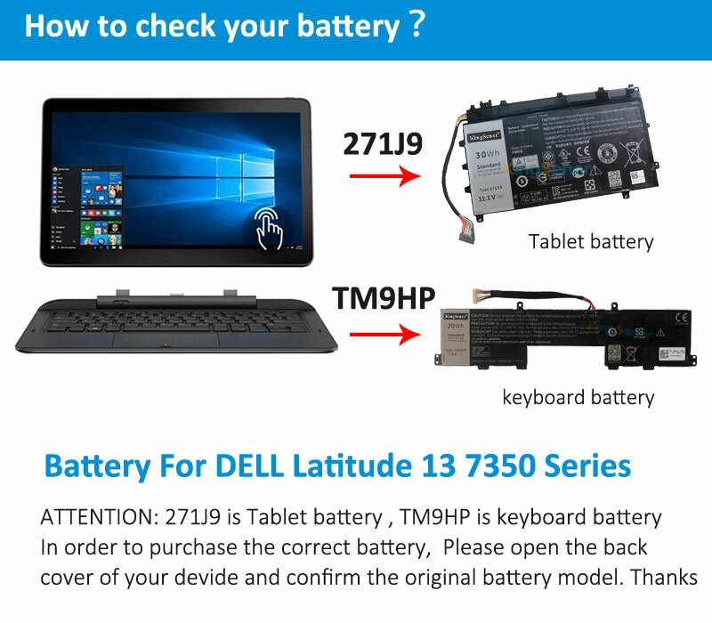 Kingsener TM9HP Laptop tastatur batterie für Dell Latitude 13 7350 J84W0 FRVYX 0 FRVYX 2ICP4/55/82 0J84