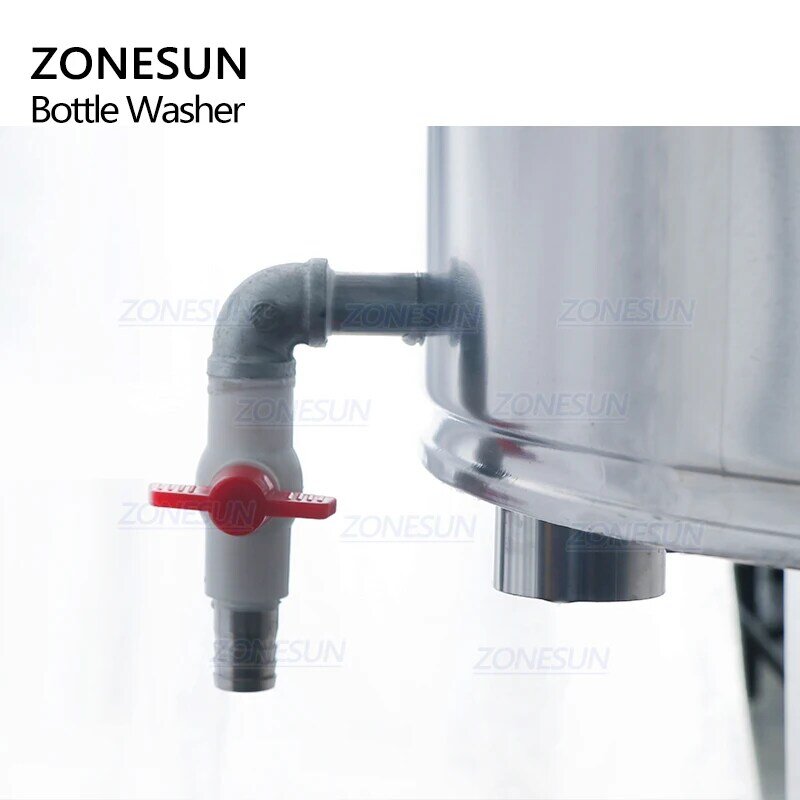 ZONESUN – Machine à laver ZS-WB32, rinçage de bouteilles externes réglables, semi-automatique, bouteilles de jus de vin et de lait