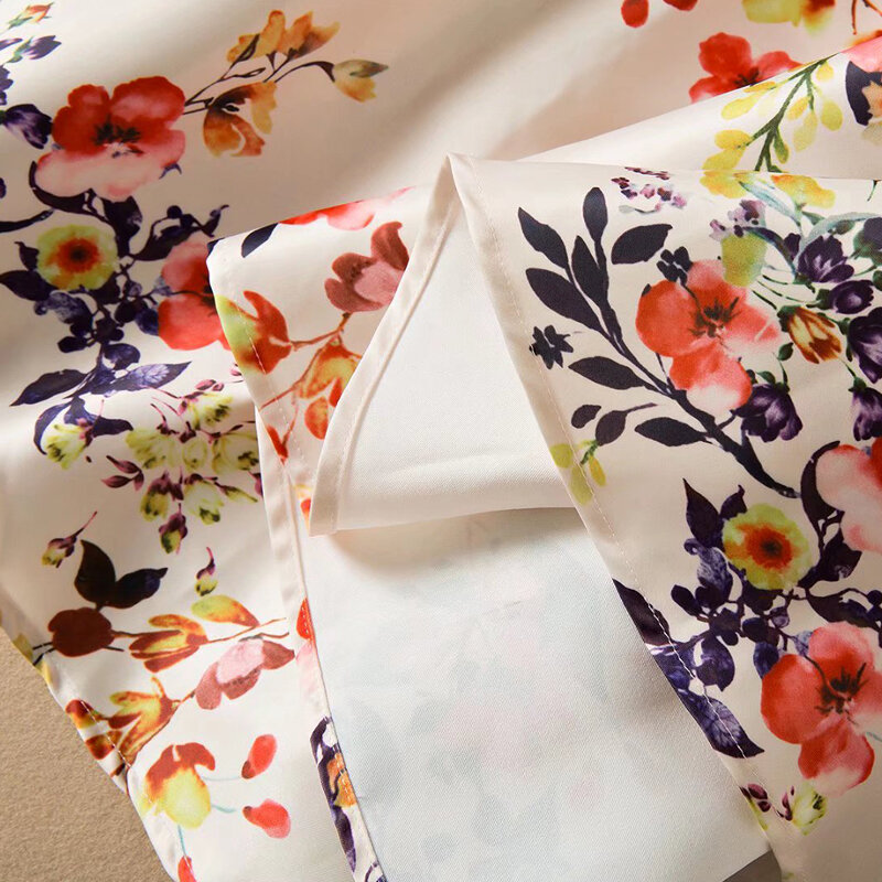 Designer Frühling Herbst neue Mode hochwertige Langarmhemd drucken halben Rock Party lässig schick elegante Vintage Frauen-Sets