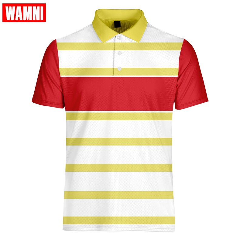 WAMNI Tennis New 3D  Shirt Sport Casual Black  Business Bodybuilding Quick Drying stripe  homme 3D Sport Harajuku
