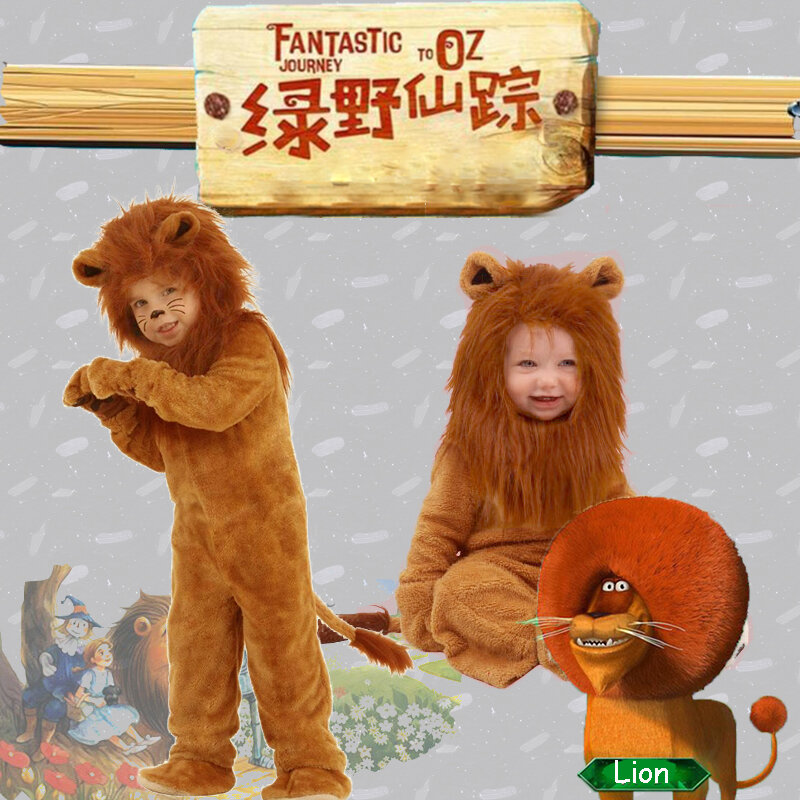 Kind Deluxe Lion King Kostüm Baby Kinder Tier Karneval Halloween Cosplay Kostüme Phantasie Film Rolle Overalls