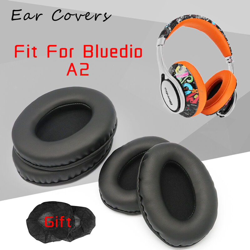 Almofadas para fones de ouvido bluedio a2, almofadas de substituição para fones de ouvido, espuma de esponja de couro pu