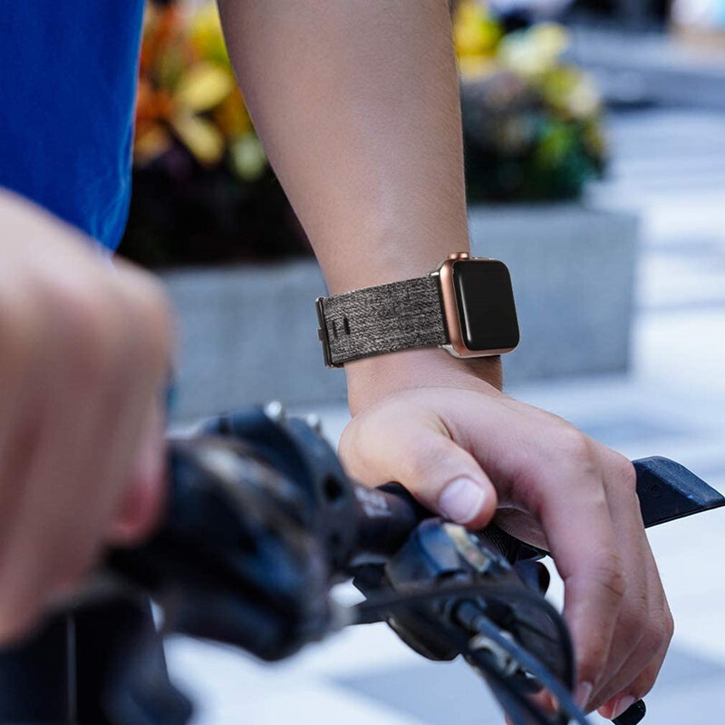 Bracelet souple en Nylon pour Apple Watch, série 7, 45mm, 41mm, pour iWatch SE 6 5 4 3 2 1, 38mm, 42mm, 40mm, 44mm