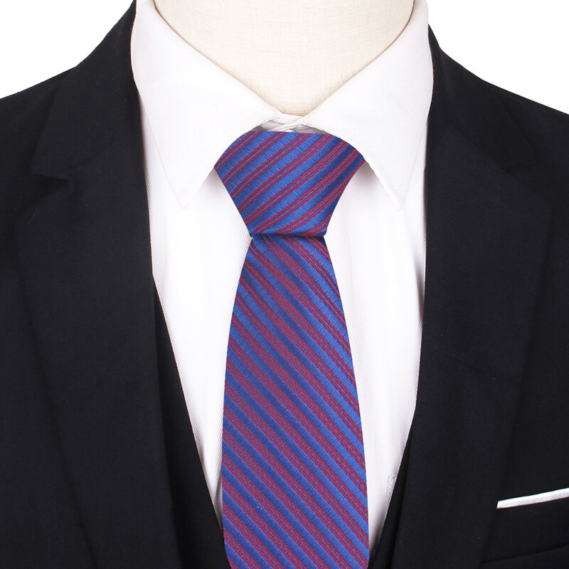 Cravates classiques à rayures pour hommes et femmes, cravate fine pour mariage d'affaires, Jacquard à rayures pour le cou, décontractée pour hommes