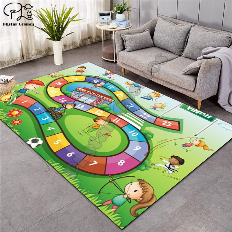 Children Cartoon Kids baby Play Mat Board Game Large Carpet for Living Room climbing mat Cartoon Planet Rug Maze princess castle