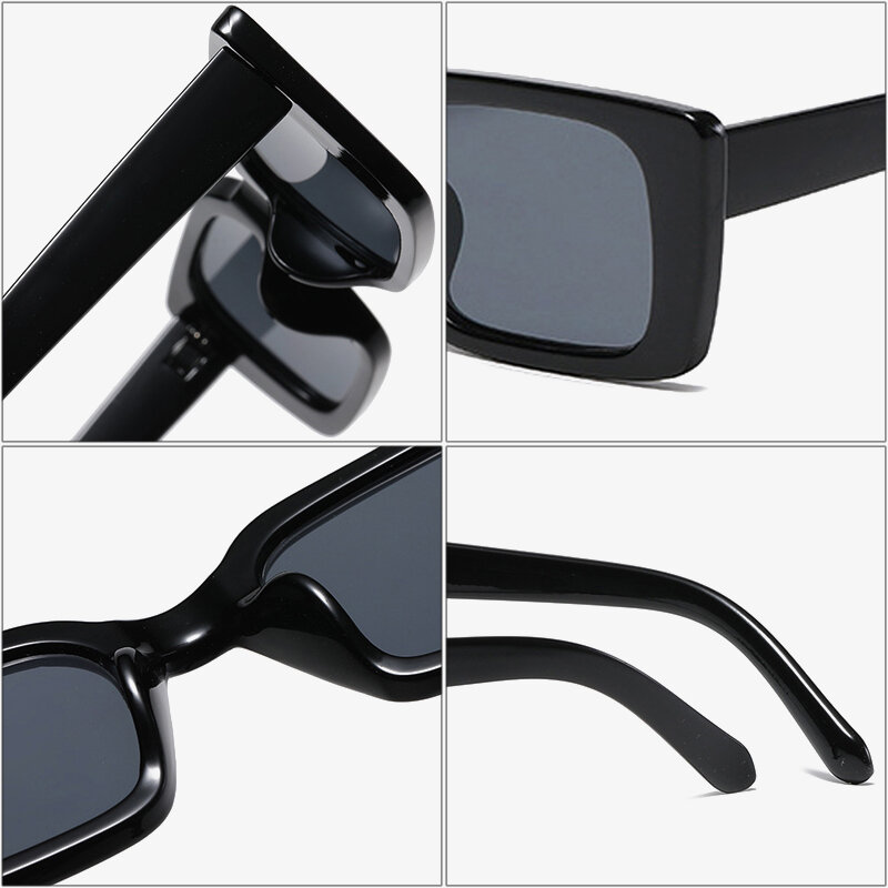 SO & EI Ins Beliebte Mode Kleine Rechteck Sonnenbrille Frauen Retro Leopard Shades UV400 Männer Trend Quadrat Sonne Gläser