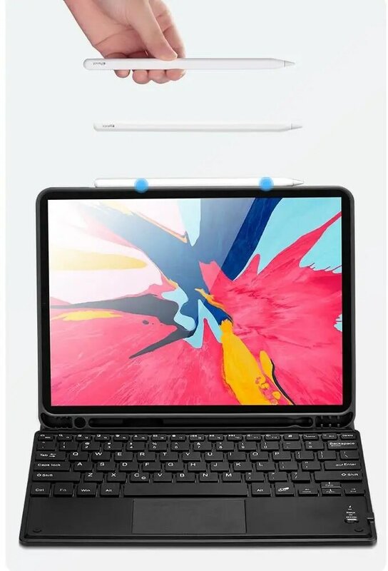 Funda de cuero Universal para tableta PC de 10 pulgadas con teclado de plástico USB