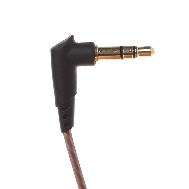 Cabo de áudio ofc core com 3 polos, fone de ouvido de substituição reparação fio para fones de ouvido 3.5mm diy, fio de manutenção