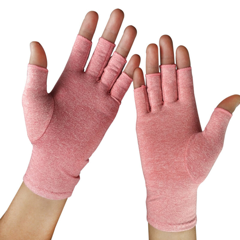 Guantes de medio dedo Unisex, protector de manos ultraelástico para rehabilitación de salud, antiedema, deportivo, transpirable, soporte de muñeca
