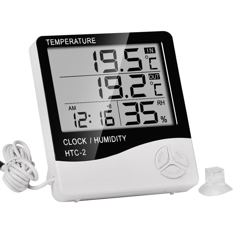Termômetro digital higrômetro termômetro ao ar livre termômetro digital termômetro eletrônico higrômetros medidor de umidade temperatura sonda