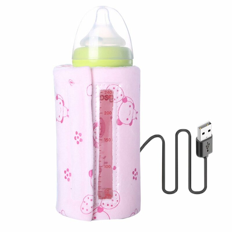 USB Tas Botol Susu Bayi Penutup Isolasi Penghangat Botol Pemanas Portabel Penghangat Susu Perjalanan Bayi Q81A