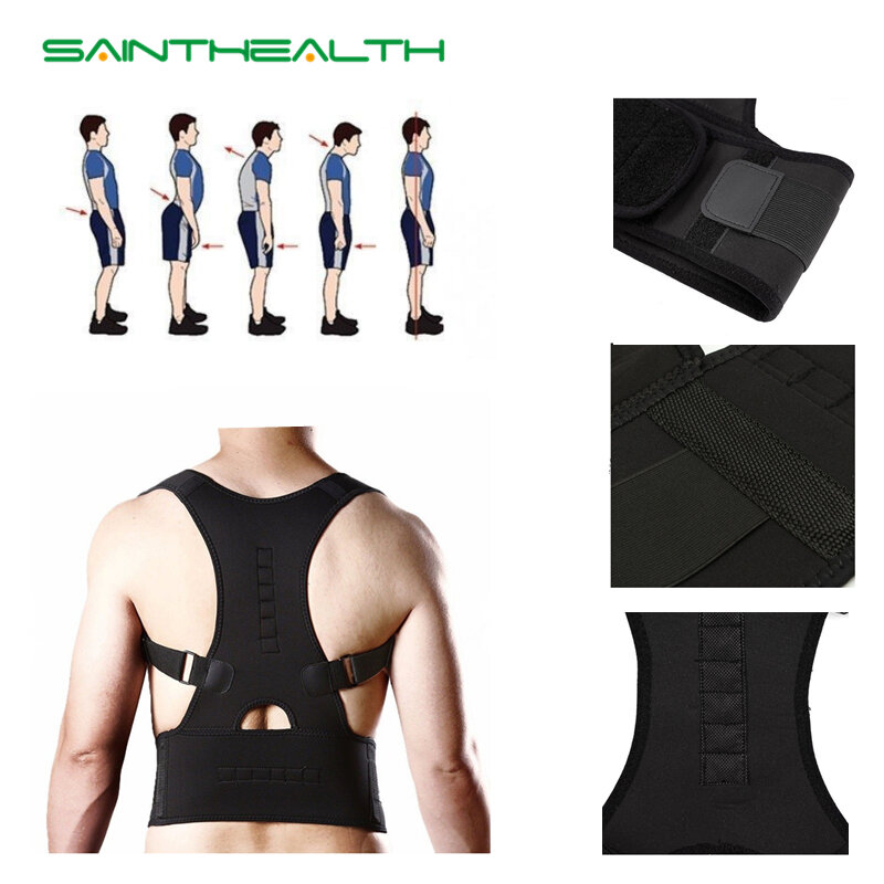 Nuovo correttore di postura magnetica regolabile corsetto schiena Brace spalla lombare supporto per la correzione della postura della cintura per uomo donna