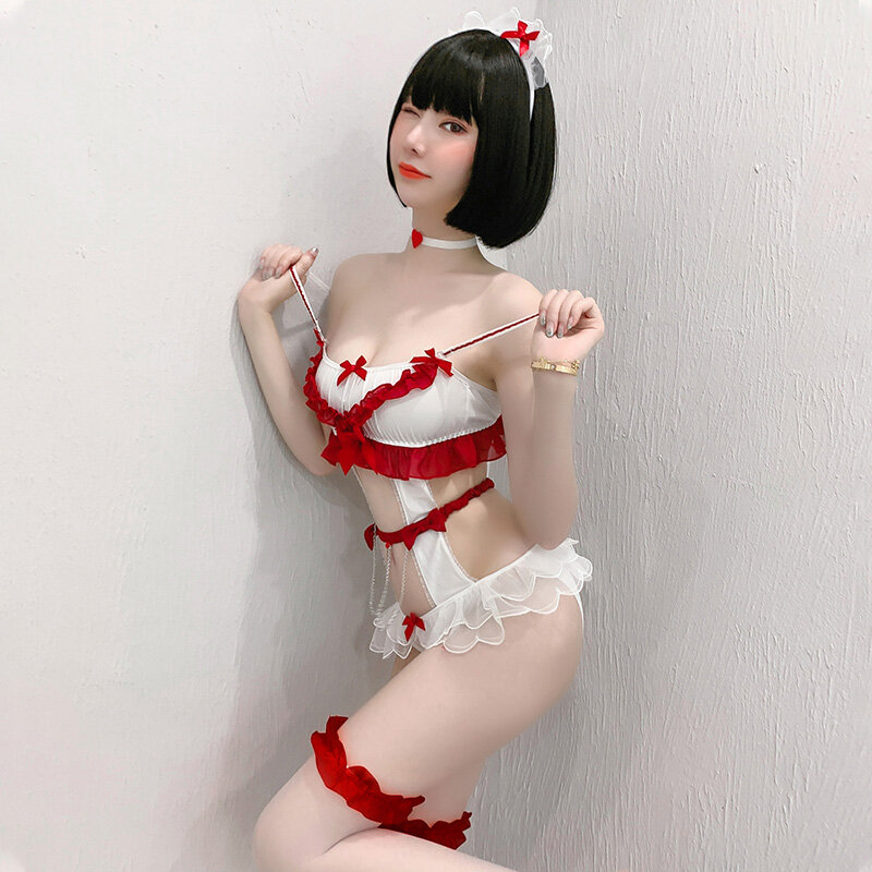 Sexy lingerie uniforme tentação pijamas japonês cosplay nightclub sexy terno enfermeira