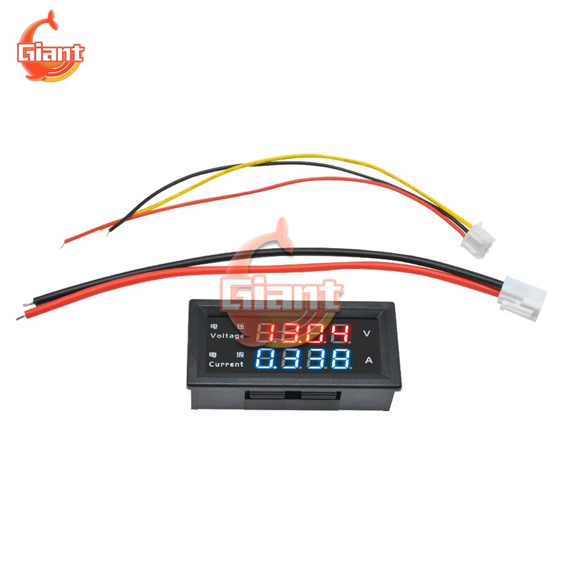 Voltímetro digital com display de led, regulador de tensão, amperímetro e medidor de tensão para carros e veículos m4430, dc 0-100v, 200v, 10a