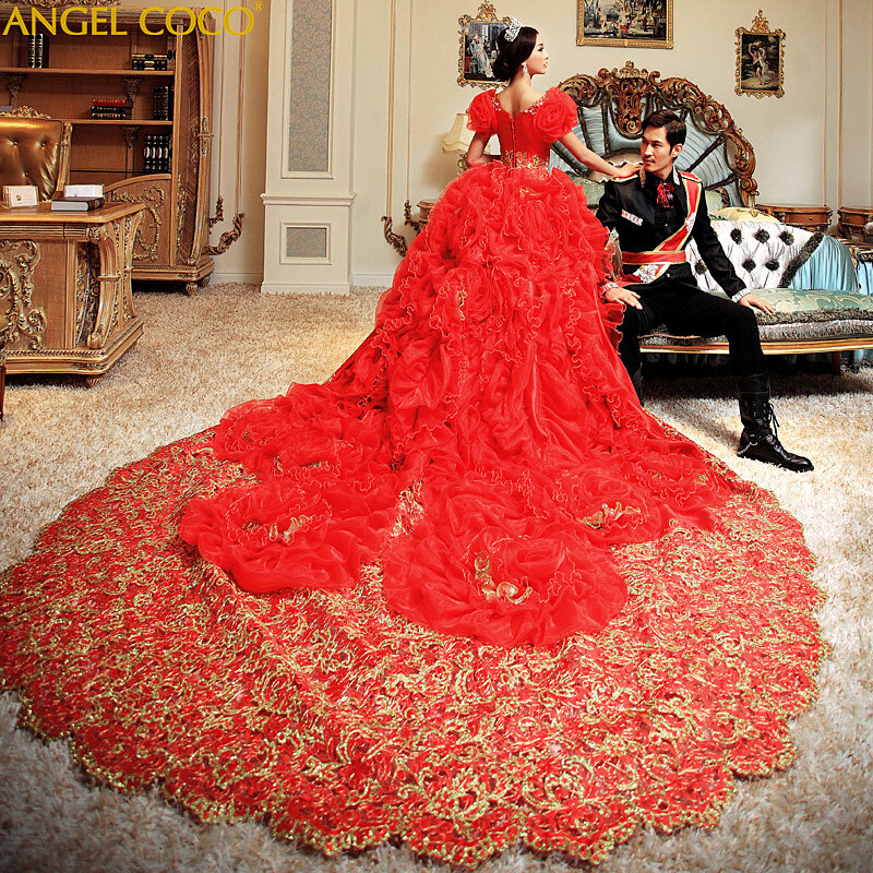 Vestido de maternidad de lujo con flores 3D para embarazada, vestido de noche rojo con diamantes de imitación y cristales reales, elegante, para novia