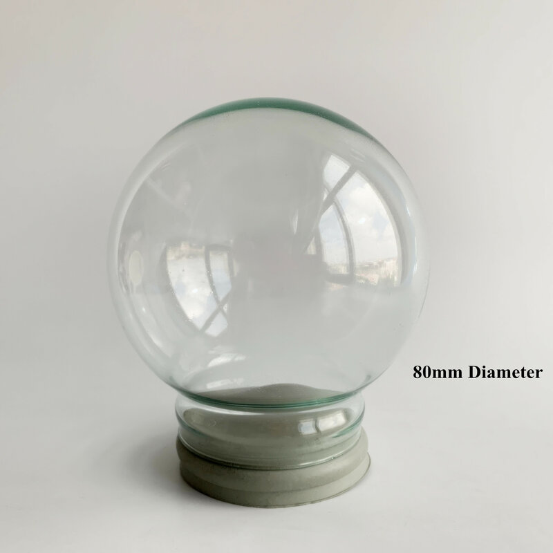 Globo de nieve de vidrio vacío de 45/65/80100/120mm de diámetro, regalo promocional, venta al por mayor
