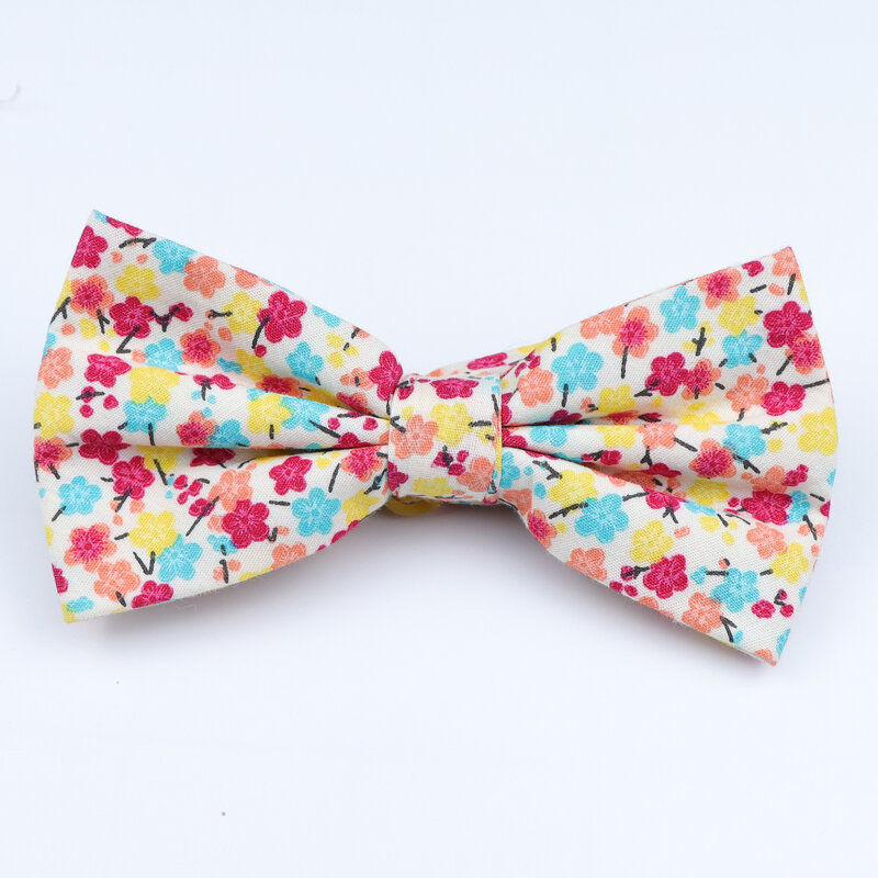 Fashion  Floral Bow Ties Cotton Print Bowtie Neckties For Men Wedding Party Business Suits Gravata Colorful Butterfly Cravats