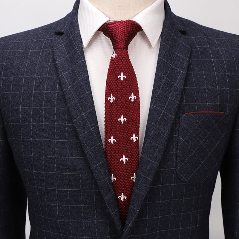 HUISHI Knit Tie Men's Knitted Leisure Dotted Tie Skinny Narrow Slim Neckties For Men Animal Anchor Designer Necktie Cravat Gift